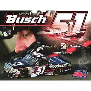 Kyle Busch 51 Textron Aviation 8.5 x 11 Postcard Racing Promo